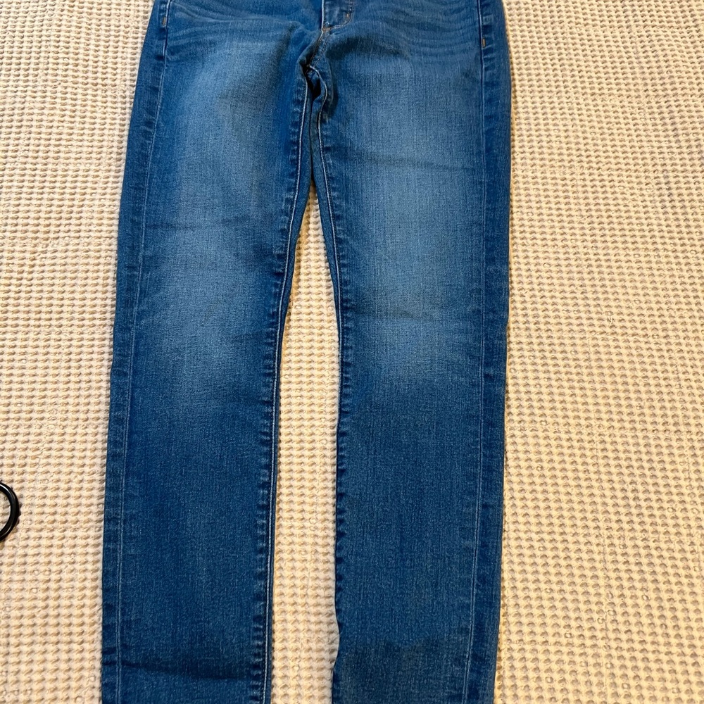LOFT Skinny frayed jeans